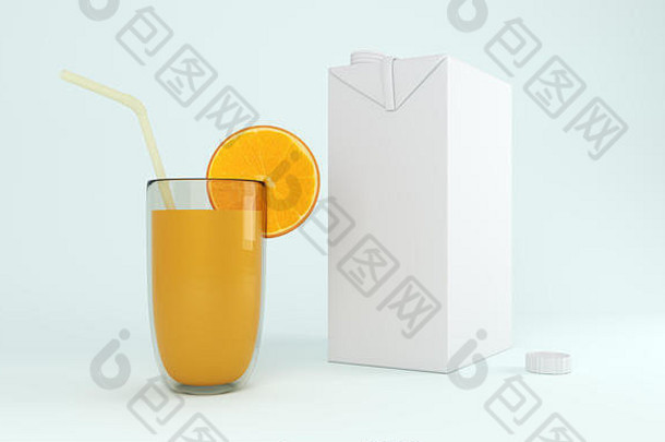 纸箱盒子橙色水果呈现