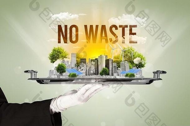 服务员服务生态城市浪费登记renewabke能源概念