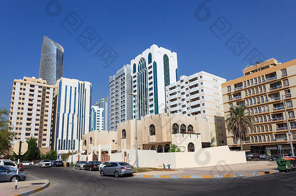 街风景城市阿布阿布扎比曼联阿拉伯阿联酋航空公司