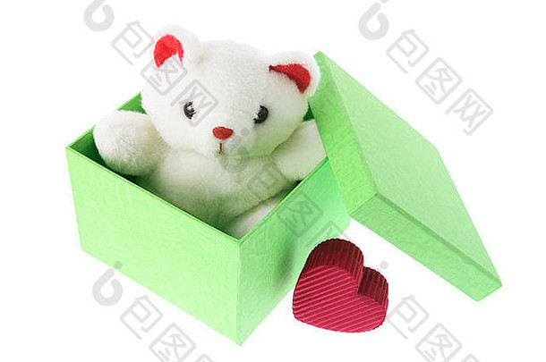 泰迪熊礼物盒子
