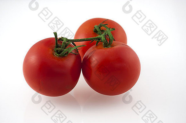 答覆Tomatos白色背景