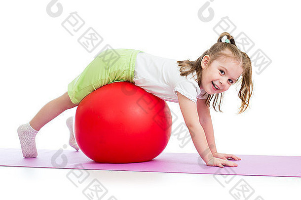 孩子女孩体操锻炼健身球