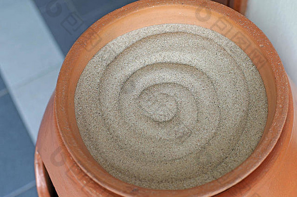 空沙子烟灰缸圆模式