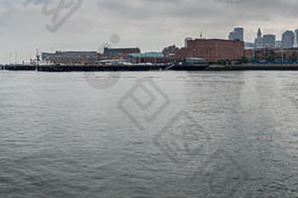 视图市中心波士顿天际线水