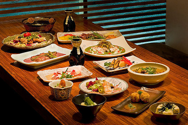 美味的日本食物停滞不前菜单表格日本餐厅
