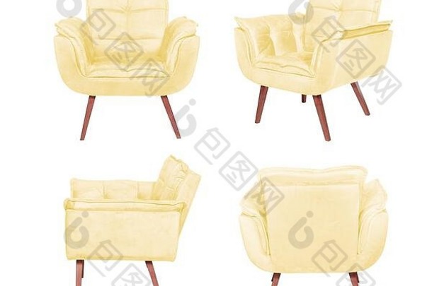 颜色扶手椅现代设计师椅子白色背景纹理椅子