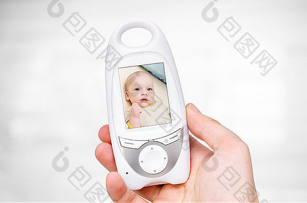 手持有视频婴儿监控安全婴儿