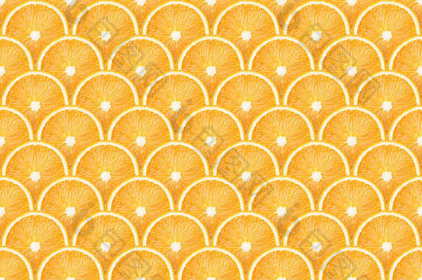 巨大的详细的背景使橙子片无缝的模式