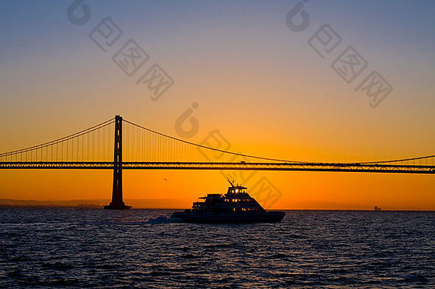 湾桥三旧金山美国黎明