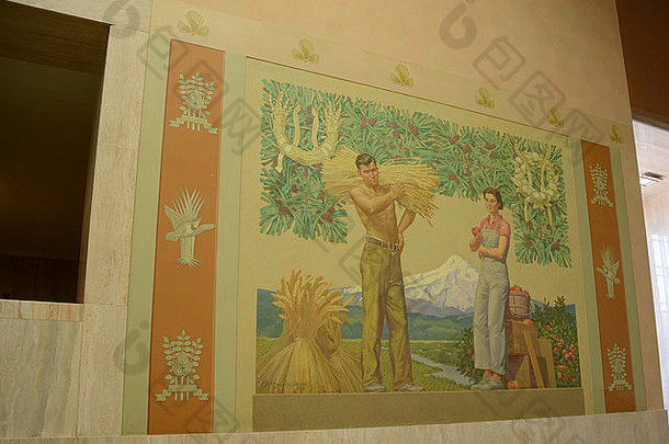 农民绘画内部俄勒冈州国会大厦萨勒姆俄勒冈州美国