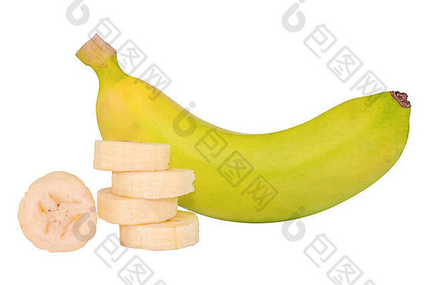 新鲜的<strong>香蕉</strong>水果孤立的<strong>白</strong>色背景