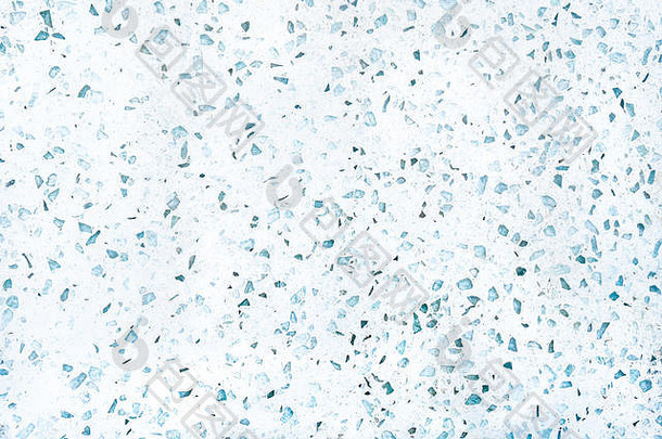 斑点石英工作台面材料背景平表面蓝色的白色颜色