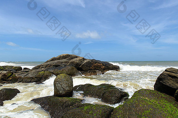 斯里兰卡斯里兰卡西海岸海岸线海滩