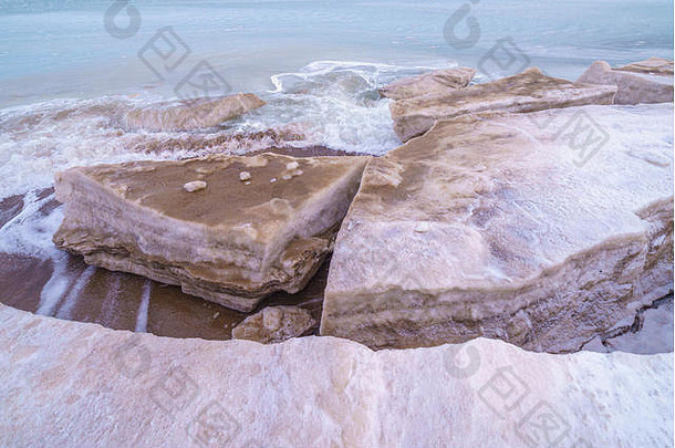 块冰沿海地区库页岛岛