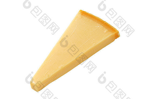 楔帕尔玛奶酪白色背景