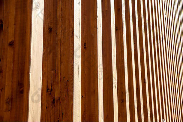 现代建筑建设木板条半圆透空式设计