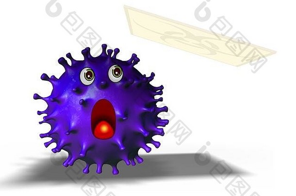 漫画科维德冠状病毒疫苗fingertip-sized补丁白色背景概念抗病毒疫苗萨尔斯科夫冠状病毒