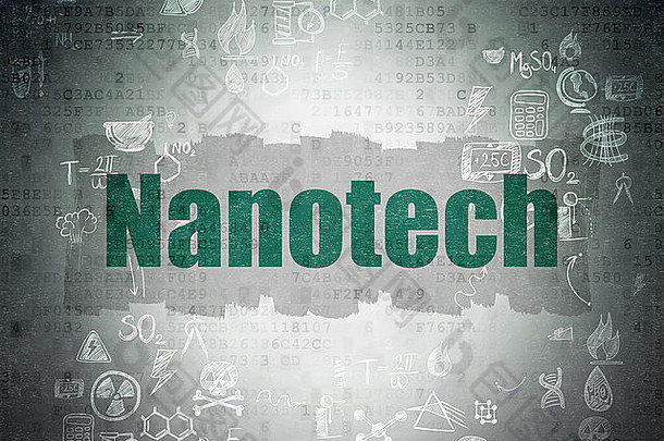 科学概念纳米技术数字纸背景