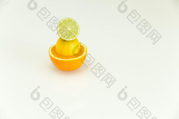 视图新鲜的柑橘类水果