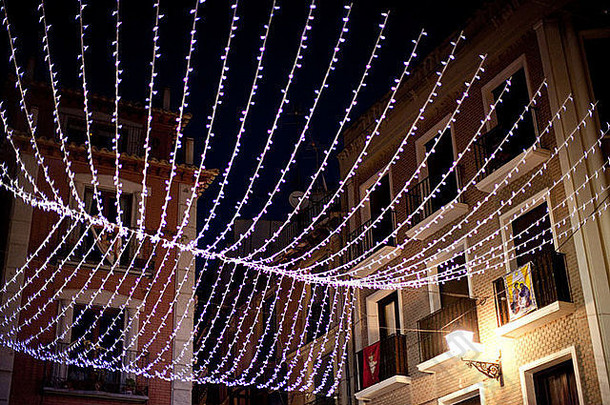 灯广场托莱多西班牙圣诞节