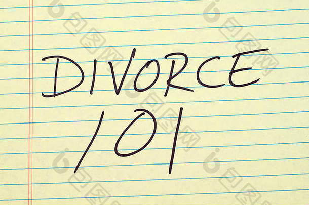 单词离婚黄色的法律垫