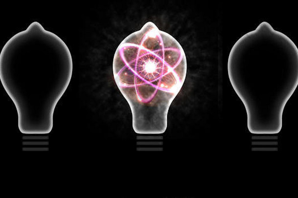 原子粒子灯泡灯丝核能源插图