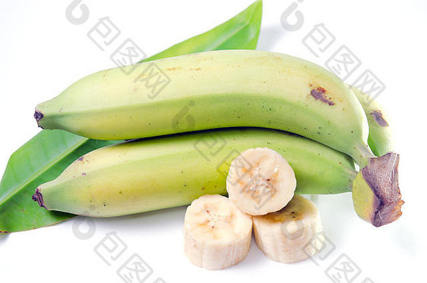 <strong>香蕉</strong>的名字摩西<strong>香蕉</strong>acuminata摩西巴尔比西亚纳摩西paradisiaca水果叶孤立的白色