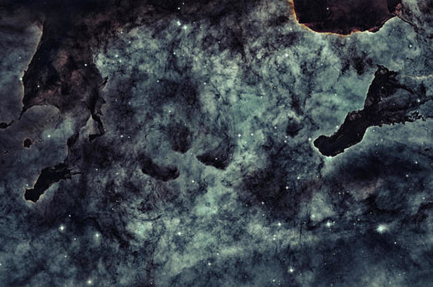 灰尘柱子carina星云大星云大明亮的星云边界相关的开放集群