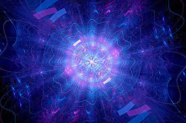 蓝色的发光的希格斯玻色子电脑生成的摘要背景