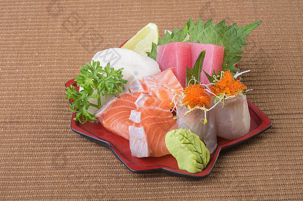 日本厨房生鱼片背景