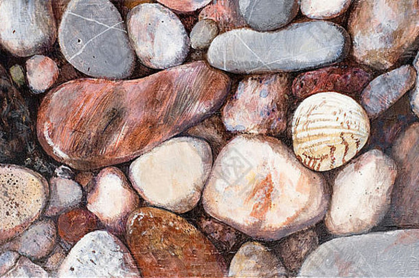 海石头沙子丙烯酸艺术家问卡赞采娃白俄罗斯明斯克创建日期