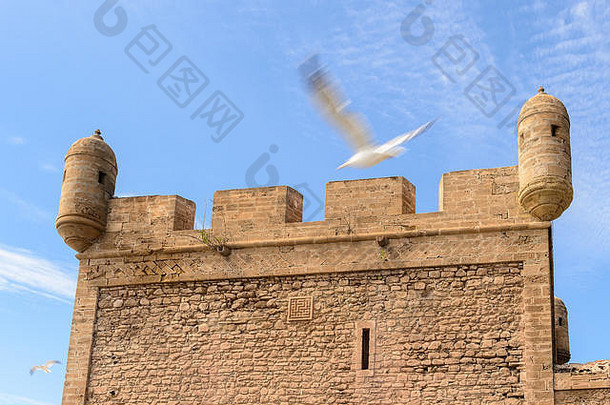 强化城堡墙essouira摩洛哥