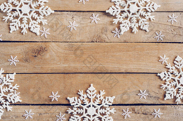 木棕色（的）圣诞节背景雪花圣诞节装饰
