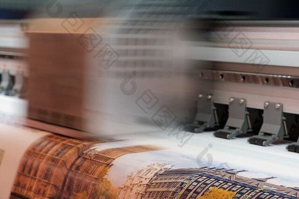 工作工业印刷现代数字喷墨打印机