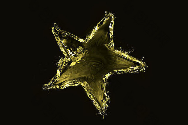 明星形状使液体黄金