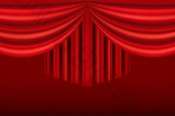 红色的窗帘剧院阶段