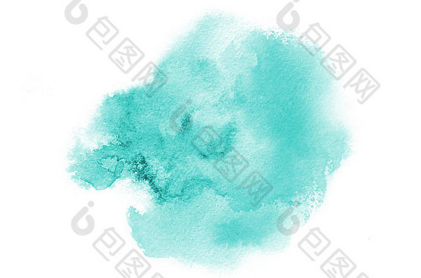手画光蓝色的水彩形状设计有创意的画背景手使装饰