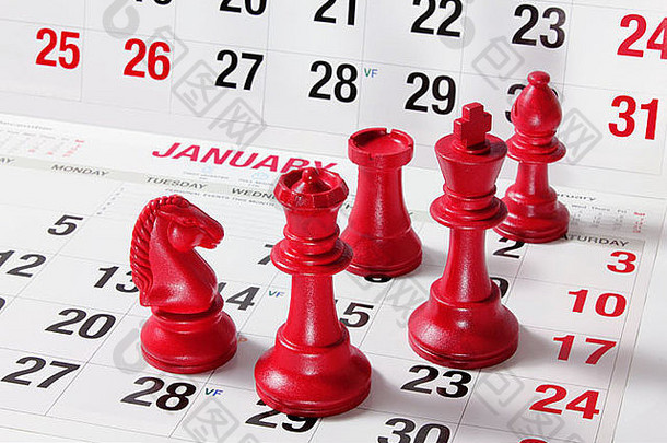 国际象棋块日历