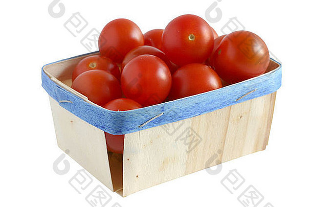 樱桃西红柿内部木盒子