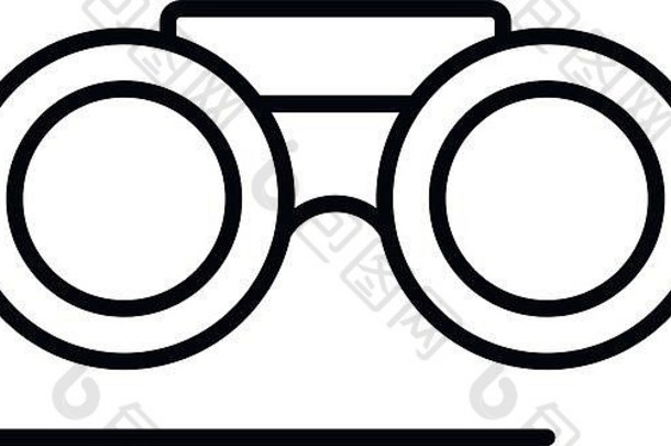 焊机眼镜图标大纲风格