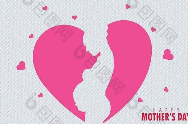 美丽的怀孕了女人快乐母亲一天插图