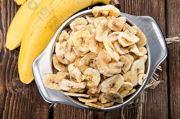 健康的食物新鲜的使香蕉芯片