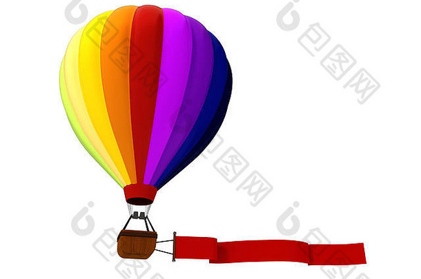 色彩斑斓的热空气气球