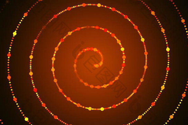 螺旋黄金粒子条纹现代有创意的设计渲染电脑生成的背景