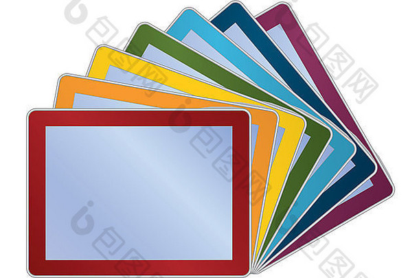 集团彩虹颜色平板电脑插图