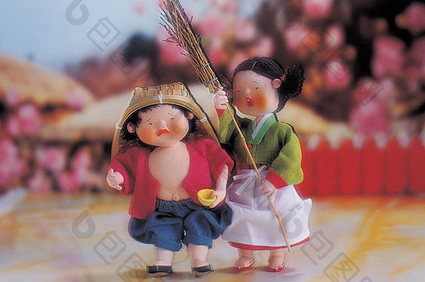 朝鲜文木偶