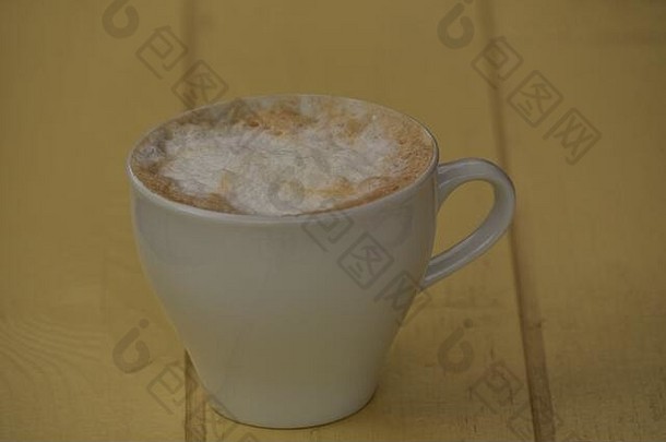 杯咖啡杯卡布奇诺咖啡白色杯