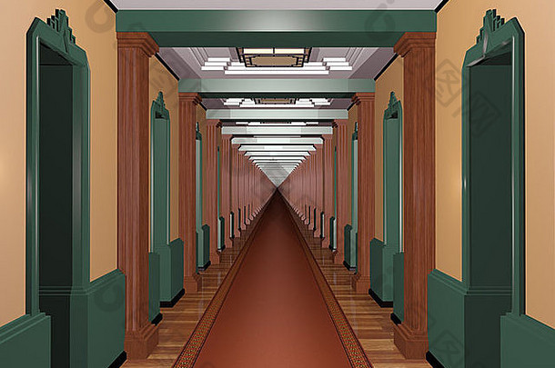 结束艺术德科走廊无限数量房间