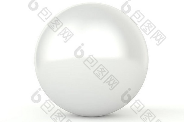 魔法水晶球球孤立的白色背景