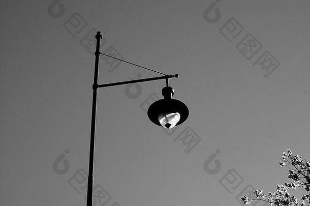 黑与白可爱的几何摘要<strong>艺术</strong>黑色的喜怒无常的有创意的灯笼灯路灯照明